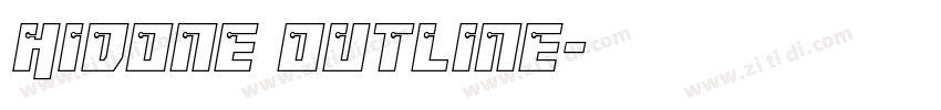 Hidone Outline字体转换